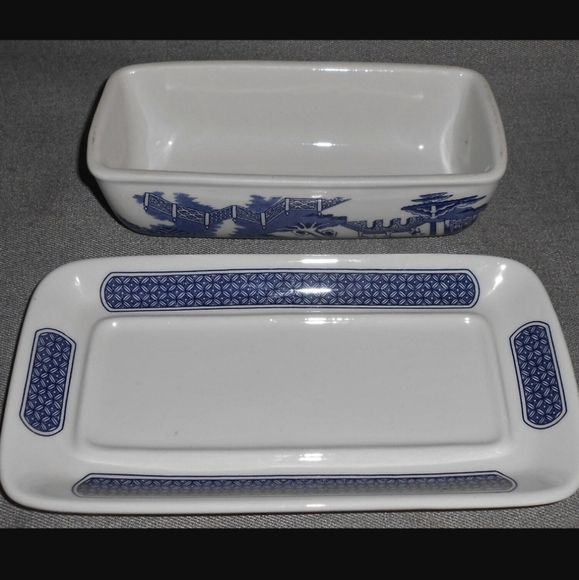Churchill Willow Blue Pattern 1/4 Lb Butter - Picture 6 of 7